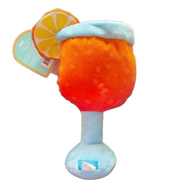 Bark dog chew toy crinkle Squeak Puperol Spritz Drink BarkBox vacation theme - Picture 5 of 11